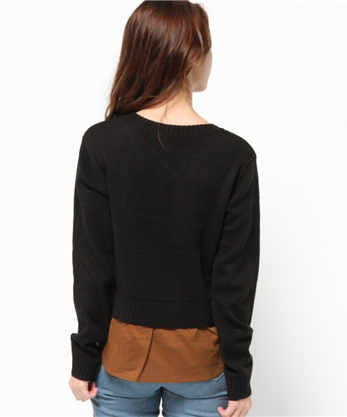 Kastane（カスタネ）の「ドッキングプルオーバー（ニット/セーター・レディース・ブラック/レッド・FREE）」の9枚目の写真