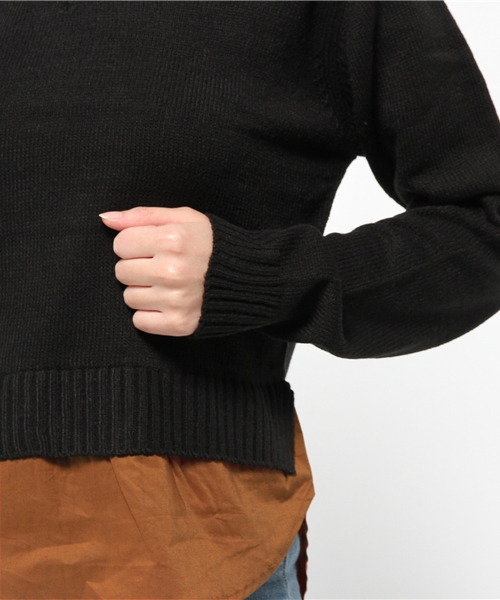 Kastane（カスタネ）の「ドッキングプルオーバー（ニット/セーター・レディース・ブラック/レッド・FREE）」の11枚目の写真