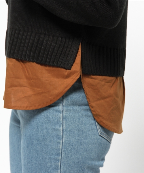 Kastane（カスタネ）の「ドッキングプルオーバー（ニット/セーター・レディース・ブラック/レッド・FREE）」の12枚目の写真