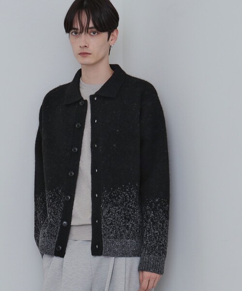 tk.TAKEO KIKUCHI（ティーケータケオキクチ）の「ミスティーシャギーカーディガン（カーディガン/ボレロ・メンズ・ベビーピンク/ライトグレー/グリーン系/ブラック・02/01/03）」の13枚目の写真