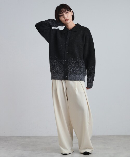 tk.TAKEO KIKUCHI（ティーケータケオキクチ）の「ミスティーシャギーカーディガン（カーディガン/ボレロ・メンズ・ベビーピンク/ライトグレー/グリーン系/ブラック・02/01/03）」の18枚目の写真