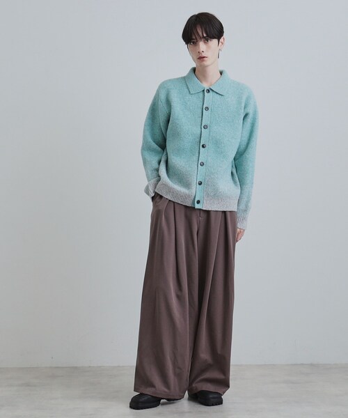 カーディガングレーかしこ様 CLASSY．11月号掲載／洗える】ラクーンブレンドダブルフェイス