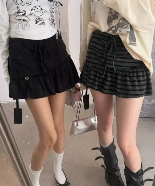 Achic(アシック)の「ニットストレッチスカパン(スカート・レディース・ブラック/ブラウン/グレー・M)」の17枚目の写真
