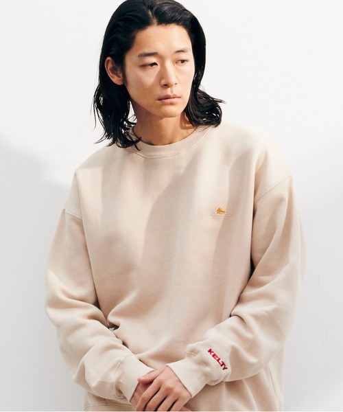 KELTY(ケルティ)の「KELTY MINI LOGO CREW NECK SWEAT(スウェット・メンズ・ベージュ/ホワイト/グレー/ブラック・M/L/XL)」の4枚目の写真