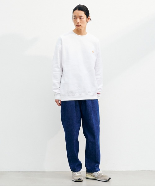 KELTY(ケルティ)の「KELTY MINI LOGO CREW NECK SWEAT(スウェット・メンズ・ベージュ/ホワイト/グレー/ブラック・M/L/XL)」の9枚目の写真