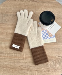 SOLLON.(ソルロン)の【スマホ対応】バイカラーカラフル手袋(手袋)