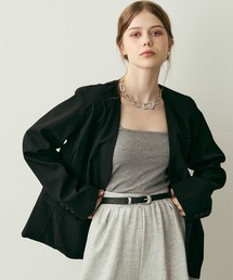 Clum（クルム）の「ノーカラーハイボタンテーラードジャケット（テーラードジャケット）」