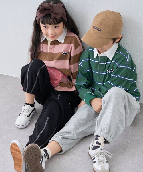 PENNEYS（ぺニーズ）の「【WEB限定】【KIDS】【FOX×TYPY】配色ステッチスウェットパンツ（スウェットパンツ・キッズ・グレー/ブラウン/ブラック・110/130/150）」の9枚目の写真