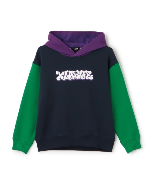 XLARGE KIDS（エクストララージキッズ）の「カラーブロックロゴパーカー（パーカー・キッズ・トップグレー/ネイビー・140cm/100cm/110cm/130cm/90cm/120cm）」の9枚目の写真