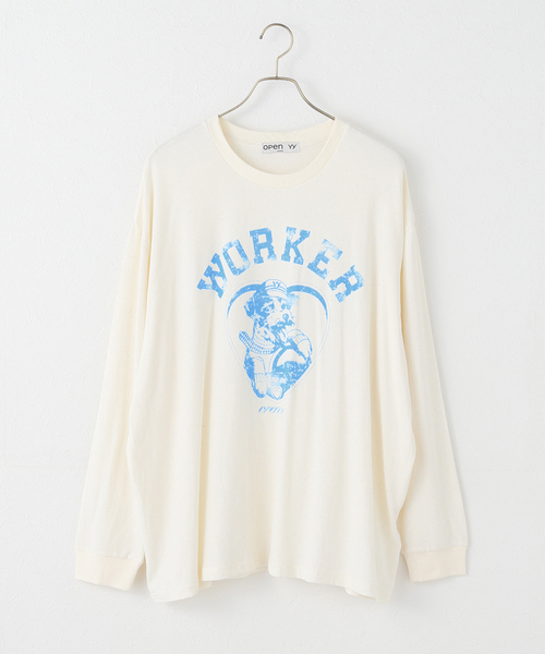 OPEN YY/オープンワイワイ WORKER PET CLUB LONG SLEEVE（Tシャツ