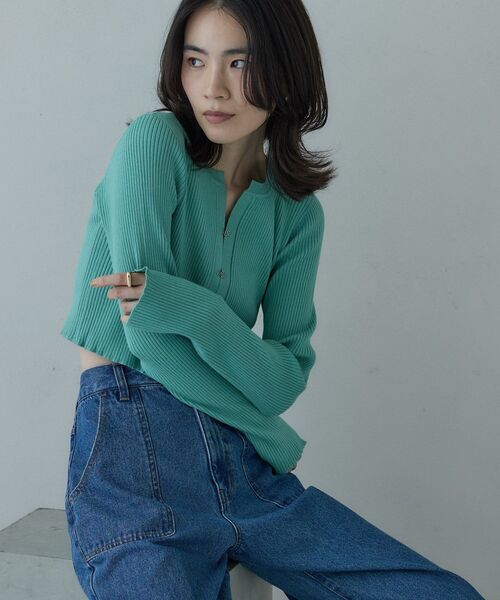 クロップドリブホックカーディガン（カーディガン/ボレロ）｜GALLEST