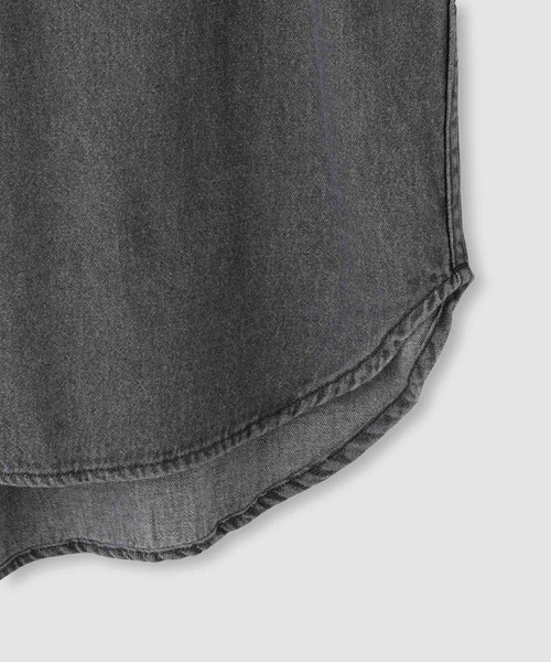 NAVY（ネイビー）の「nAvy ルーズデニムシャツ（シャツ/ブラウス・メンズ・ブラック系/ブルー系・S/M/L/XL）」の6枚目の写真