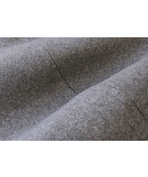 RUIRUE BOUTIQUE（ルイルエブティック）の「ニットメルトン コクーン ペプラム ショートコート ｜ アウター / ウールコート / コート / ショート丈コート / ニットメルトンコート（その他アウター・レディース・グレー/モカ/ブラック・L/M）」の8枚目の写真