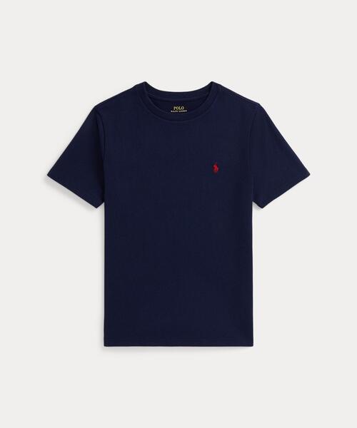 POLO RALPH LAUREN CHILDRENSWEAR(ポロ ラルフ ローレン チルドレンズウェア)の「コットン ジャージー クルーネック Tシャツ(Tシャツ/カットソー・キッズ・ネイビー系1・L/M/S/XL)」の1枚目の写真
