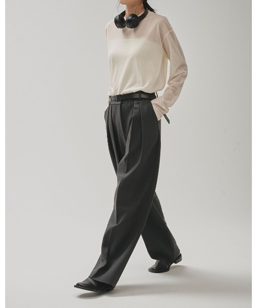 TODAYFUL（トゥデイフル）の「TODAYFUL Bonding Wide Trousers 12420710（その他パンツ・レディース・ブラウン/ブラック/チャコールグレー・36/38）」の8枚目の写真