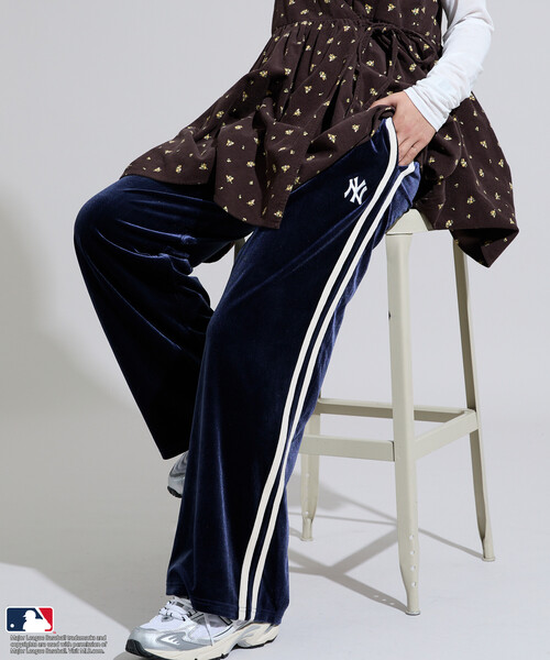 限定展開 MLB/エムエルビー MLB ベロアトラックパンツ ＜セットアップ