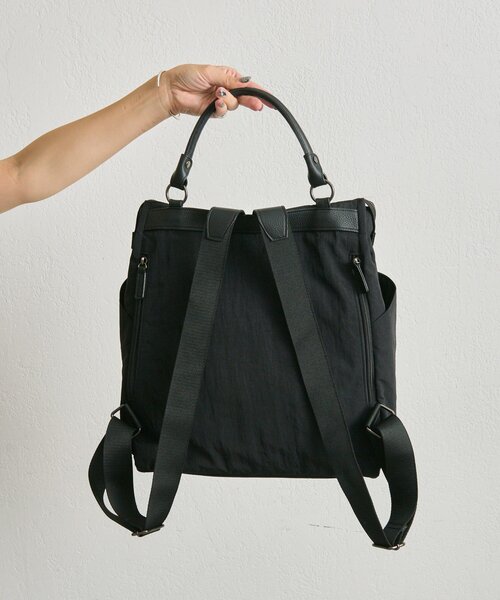 ear PAPILLONNER（イアパピヨネ）の「《撥水/A4サイズ対応/リバイバル》スクエアリュック（バックパック/リュック・レディース・ブラック/グレー・FREE）」の19枚目の写真