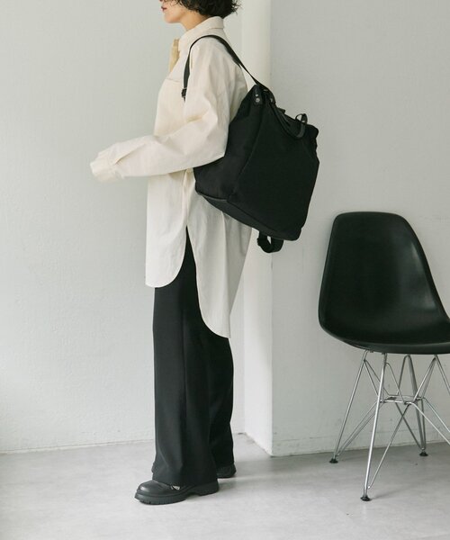 撥水/A4サイズ対応/リバイバル》スクエアリュック（バックパック