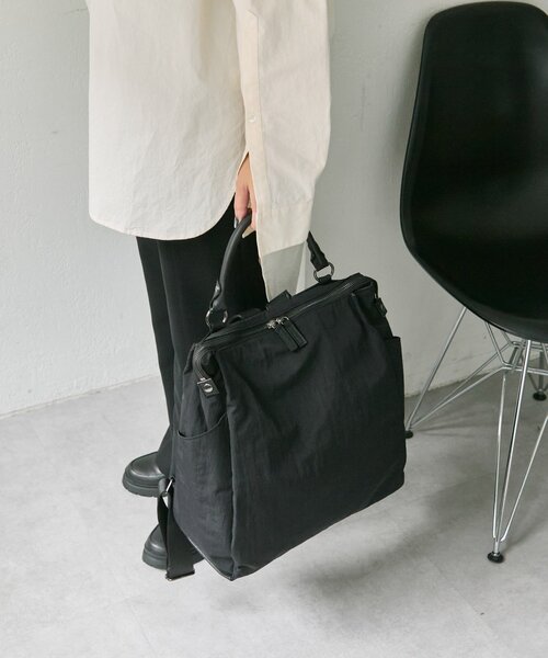 撥水/A4サイズ対応/リバイバル》スクエアリュック（バックパック