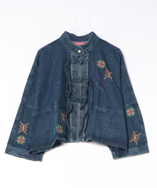 チャイハネ(チャイハネ)の「【チャイハネ】ディルバル チャイナボタンシャツ(シャツ/ブラウス・レディース・ライトブルー/ダークブルー・FREE)」の2枚目の写真