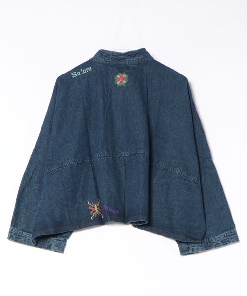 チャイハネ(チャイハネ)の「【チャイハネ】ディルバル チャイナボタンシャツ(シャツ/ブラウス・レディース・ライトブルー/ダークブルー・FREE)」の8枚目の写真