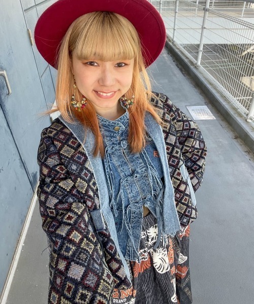 チャイハネ(チャイハネ)の「【チャイハネ】ディルバル チャイナボタンシャツ(シャツ/ブラウス・レディース・ライトブルー/ダークブルー・FREE)」の6枚目の写真