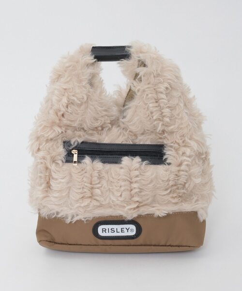 SOFFITTO（ソフィット）の「【RISLEY×OUTDOOR(リズレイ×アウトドア)】［R2503-TFB39］（ショルダーバッグ・レディース・ベージュ/チャコールグレー・FREE）」の4枚目の写真