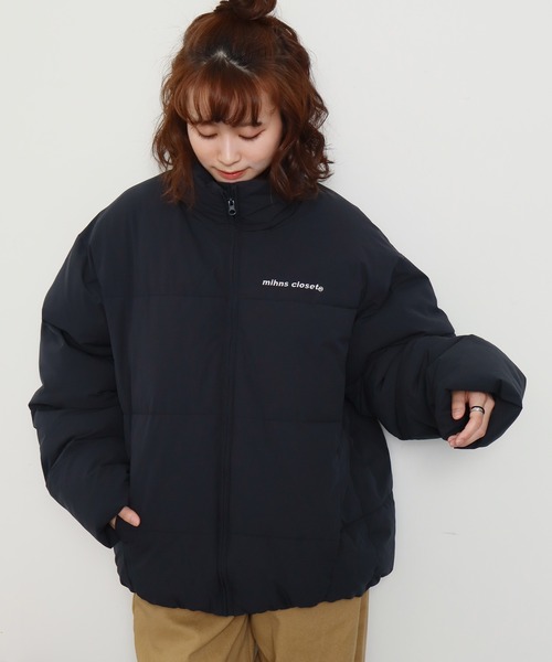 mihns closet（ミンズクローゼット）の「【mihns closet/ミンズクローゼット】 スタンドカラー パデッド ボリューム ストレッチ ダウンブルゾン（ダウンジャケット/コート・メンズ・ブラック/ブラック系その他2/セージグリーン/ブラック系その他/クリアブラック/ネイビー/ベージュ/オフホワイト・S/L/LL/M）」の8枚目の写真