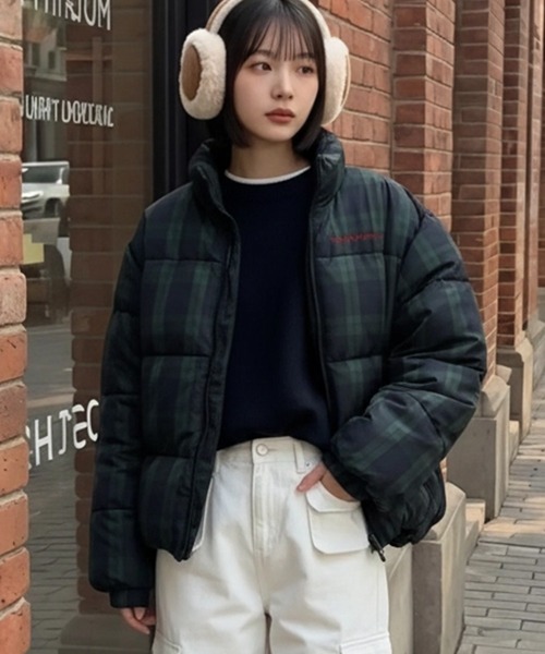 mihns closet（ミンズクローゼット）の「【mihns closet/ミンズクローゼット】 スタンドカラー パデッド ボリューム ストレッチ ダウンブルゾン（ダウンジャケット/コート・メンズ・ブラック/ブラック系その他2/セージグリーン/ブラック系その他/クリアブラック/ネイビー/ベージュ/オフホワイト・S/L/LL/M）」の5枚目の写真