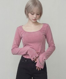 DURAS（デュラス）の「メタルパーツデザインカットソー（Tシャツ/カットソー）」