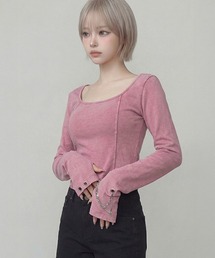 DURAS（デュラス）の「メタルパーツデザインカットソー（Tシャツ/カットソー）」