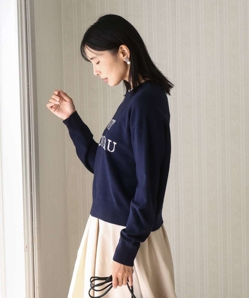 MK MICHEL KLEIN（エムケーミッシェルクラン）の「ロゴ入りウール混