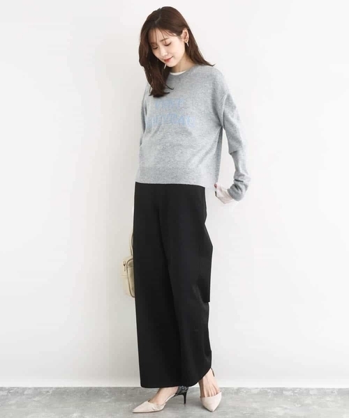 MK MICHEL KLEIN（エムケーミッシェルクラン）の「ロゴ入りウール混