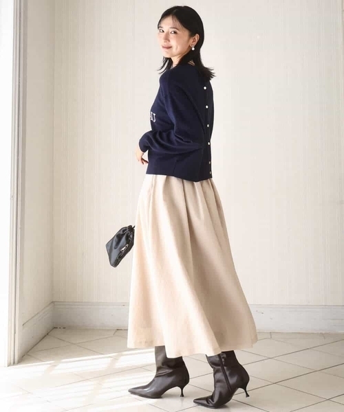 MK MICHEL KLEIN（エムケーミッシェルクラン）の「ロゴ入りウール混