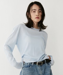 VION（ヴィオン）の「クルーネックシアーロングスリーブティー / Crewneck Sheer Long Sleeve TEE（Tシャツ/カットソー・レディース）」
