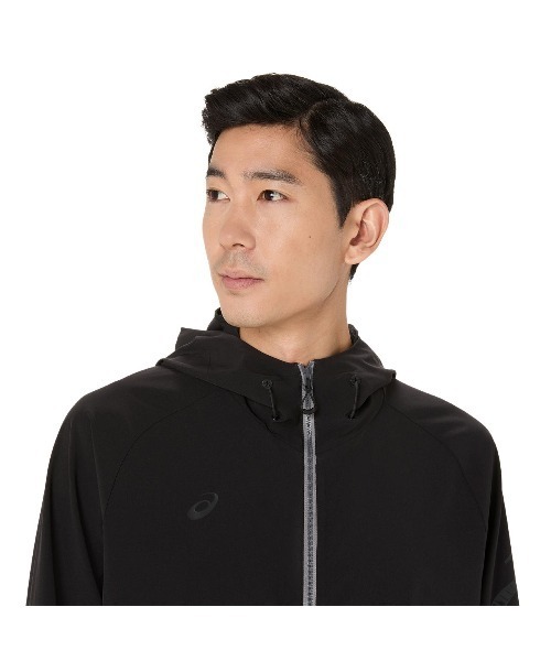 ASICS(アシックス)の「アシックス ASICS はっ水ストレッチウーブンフーディー(ジャージ・メンズ・ネイビー/ブラック・LL/M/L)」の13枚目の写真