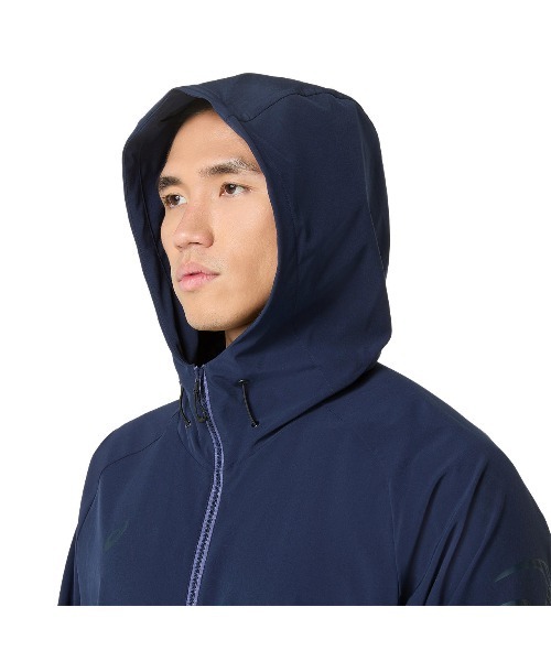 ASICS(アシックス)の「アシックス ASICS はっ水ストレッチウーブンフーディー(ジャージ・メンズ・ネイビー/ブラック・LL/M/L)」の10枚目の写真
