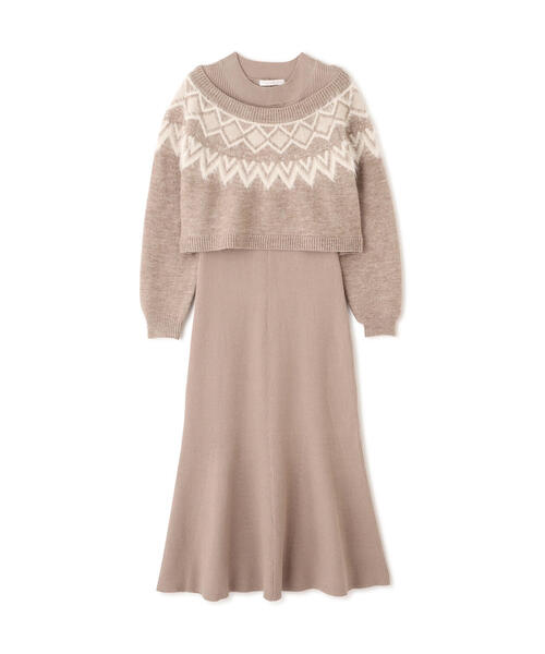 PROPORTION BODY DRESSING(プロポーションボディドレッシング)の「ノルディックニットSET UPワンピース / 1215240106(ワンピース・レディース・ダークグレー/ベージュ/ブラック・MEDIUM/P/S)」の21枚目の写真