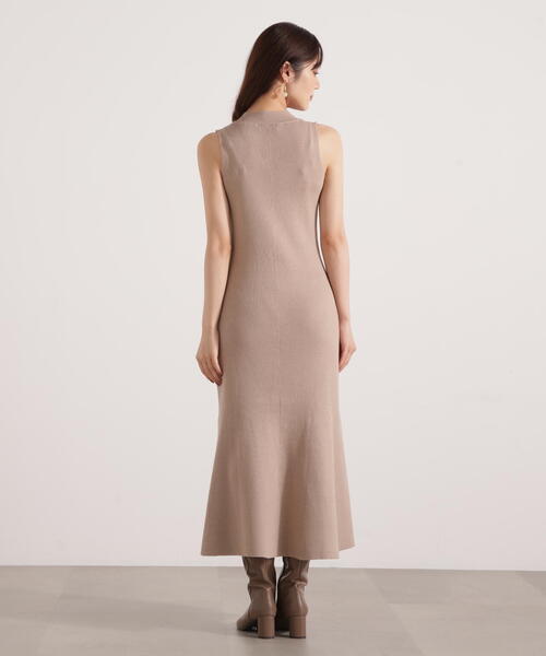 10/23終◆極美品✨Sybillaシワ加工 マントデザイン ストレッチ　ドレス セール】【加藤栞さん着用】ノルディックニットSET UPワンピース