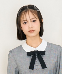 LOVETOXIC（ラブトキシック）の「【卒服・セレモニー】レジメンタル柄細リボンタイ（その他小物）」