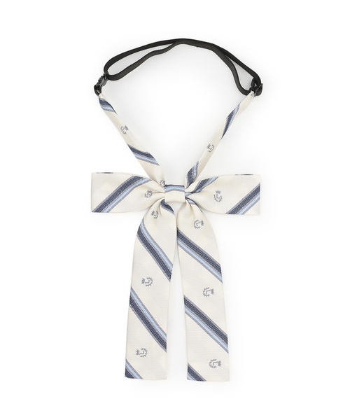LOVETOXIC（ラブトキシック）の「【卒服・セレモニー】レジメンタル柄細リボンタイ（その他小物・キッズ・ブラック/アイボリー/モスグリーン/エンジ/ネイビー/ベージュ・F）」の13枚目の写真