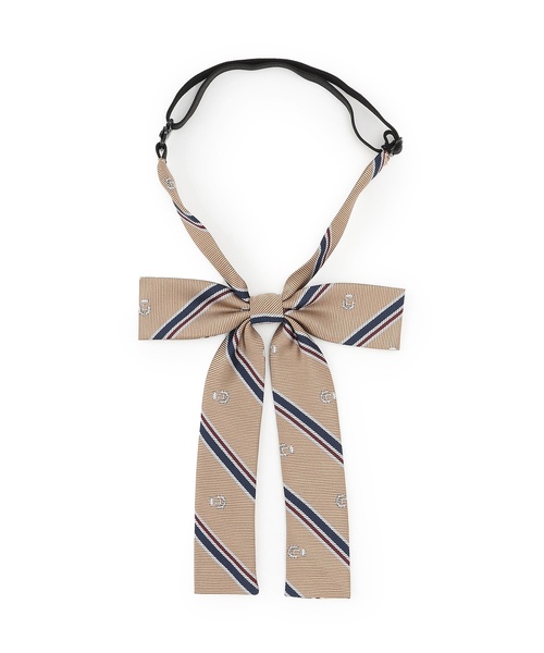 LOVETOXIC（ラブトキシック）の「【卒服・セレモニー】レジメンタル柄細リボンタイ（その他小物・キッズ・ブラック/アイボリー/モスグリーン/エンジ/ネイビー/ベージュ・F）」の12枚目の写真