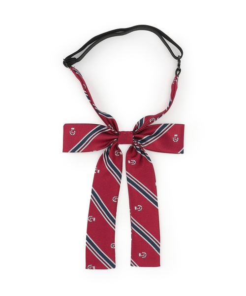 LOVETOXIC（ラブトキシック）の「【卒服・セレモニー】レジメンタル柄細リボンタイ（その他小物・キッズ・ブラック/アイボリー/モスグリーン/エンジ/ネイビー/ベージュ・F）」の9枚目の写真