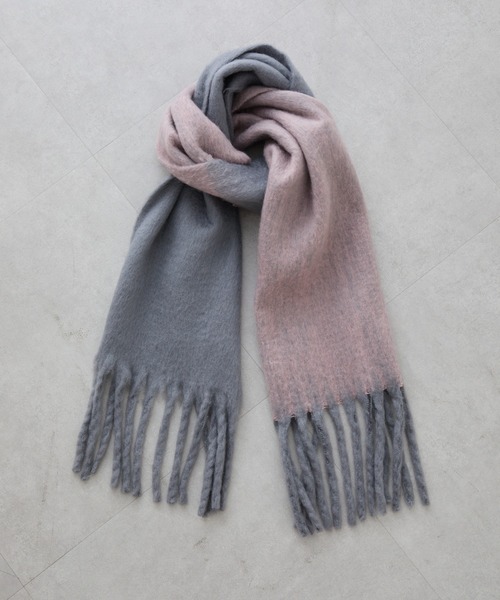 COLONY 2139(コロニートゥーワンスリーナイン)の「バイカラーメランジマフラー(マフラー・レディース・レッド/グレー・FREE)」の9枚目の写真