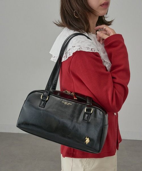 U.S. POLO ASSN.（ユーエスポロアッスン）の「【U.S. POLO ASSN.】≪別注≫ スクエアボストンバッグ（ボストンバッグ・レディース・バーガンディー/ブラック/アイボリー・FREE）」の17枚目の写真