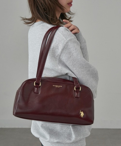 U.S. POLO ASSN.（ユーエスポロアッスン）の「【U.S. POLO ASSN.】≪別注≫ スクエアボストンバッグ（ボストンバッグ・レディース・バーガンディー/ブラック/アイボリー・FREE）」の21枚目の写真