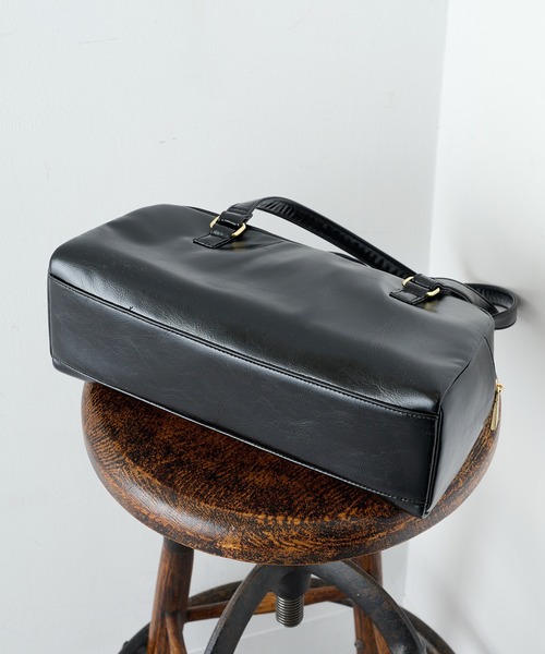 U.S. POLO ASSN.（ユーエスポロアッスン）の「【U.S. POLO ASSN.】≪別注≫ スクエアボストンバッグ（ボストンバッグ・レディース・バーガンディー/ブラック/アイボリー・FREE）」の8枚目の写真