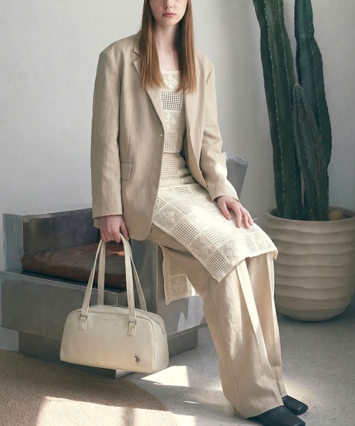 U.S. POLO ASSN.（ユーエスポロアッスン）の「【U.S. POLO ASSN.】≪別注≫ スクエアボストンバッグ（ボストンバッグ・レディース・バーガンディー/ブラック/アイボリー・FREE）」の6枚目の写真