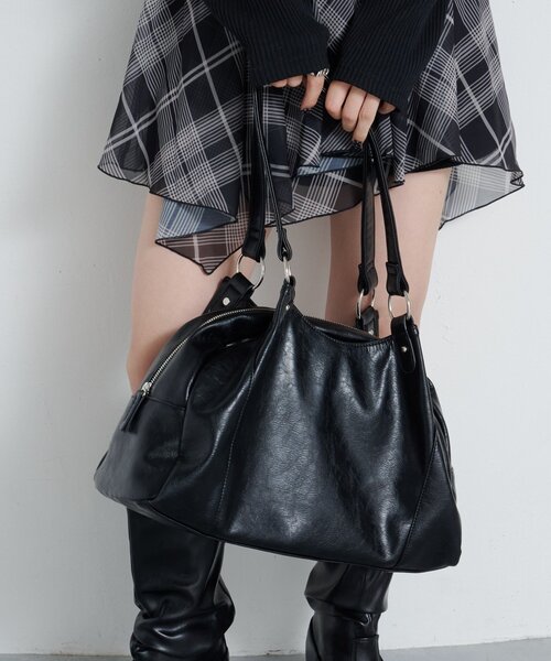 Kastane(カスタネ)の「【オンライン限定カラー】セパレートミドルBAG(トートバッグ・レディース・ブラック/ブラウン/ダークブラウン/ベージュ・FREE)」の12枚目の写真