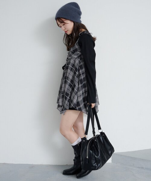 Kastane(カスタネ)の「【オンライン限定カラー】セパレートミドルBAG(トートバッグ・レディース・ブラック/ブラウン/ダークブラウン/ベージュ・FREE)」の17枚目の写真